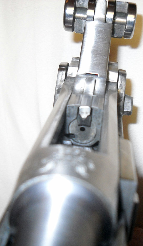 detail, Mitchell P08 bolt face and toggle